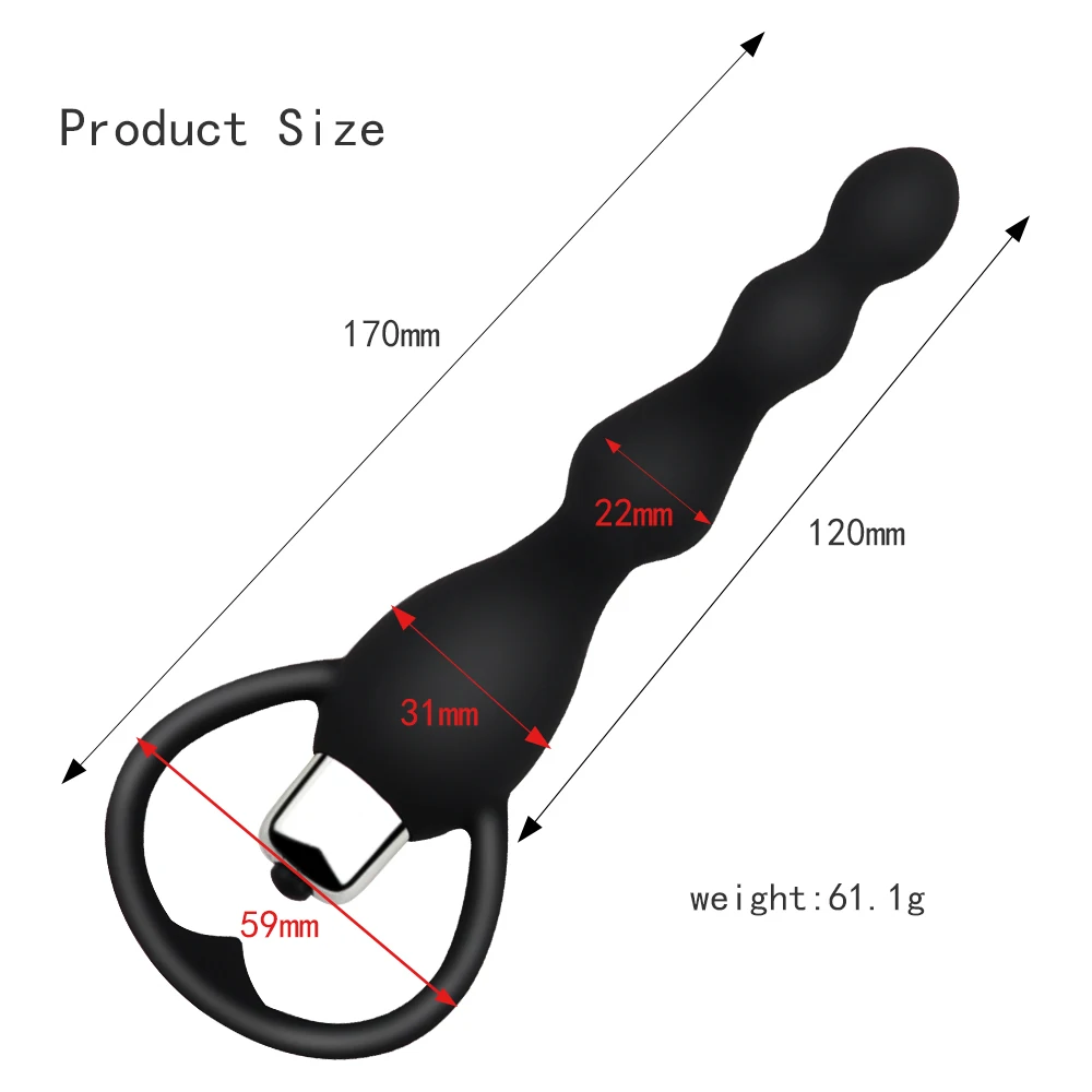 Anal Vibrator Sex Toy for Women Anal Beads Vibrators Gay Prostate Massage Smooth Butt Soft Silicone Plugs Dildo Couple Sex Goods thumbnail 6