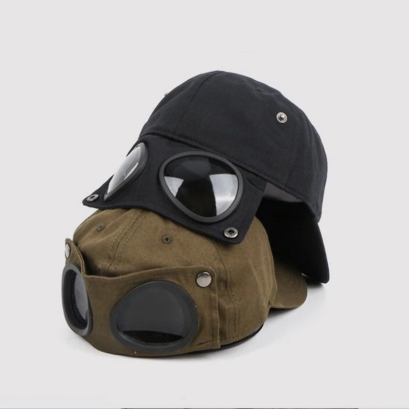 Hip Hop Aviator Hat With Sunglasses For Men Women Fashion Glasses Bonnet Summer Outdoor Sun Visors Fashion Punk Baseball Cap thumbnail 6
