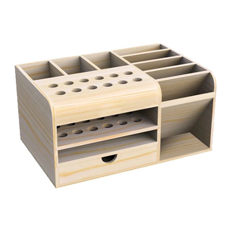 Wooden multifunctional storage box Mobile service desk storage rack Screwdriver Tweezers holder thumbnail 2