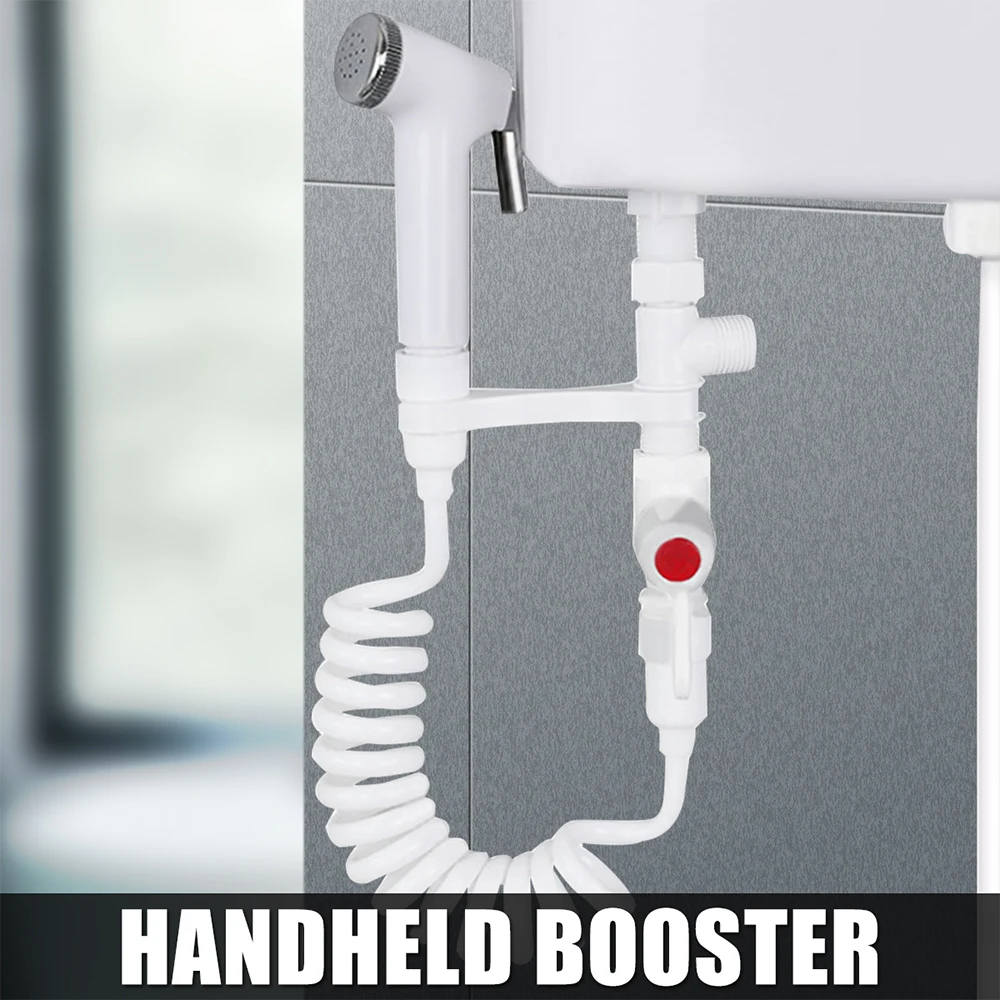 1Set Handheld Toilet Bidet Tap Handheld Shower Sprayer Female Hygeian Flushing Device Kit ABS Portable Bidet Sprayer Set thumbnail 2