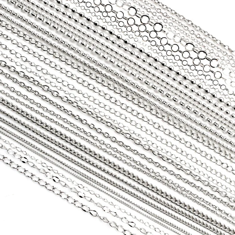 5 Meters/Lot Never Fade Stainless Steel Multi Styles Necklace Chains For DIY Jewelry Making Findings Accessories Handmade thumbnail 2
