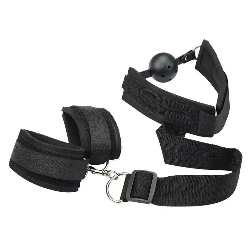 BDSM Erotic Tie Gear Kit Bed Handcuffs Ankles Manguit Whip For Sex Naked Woman Pornography Adults Sex Game Sex Toys For Womans thumbnail 4
