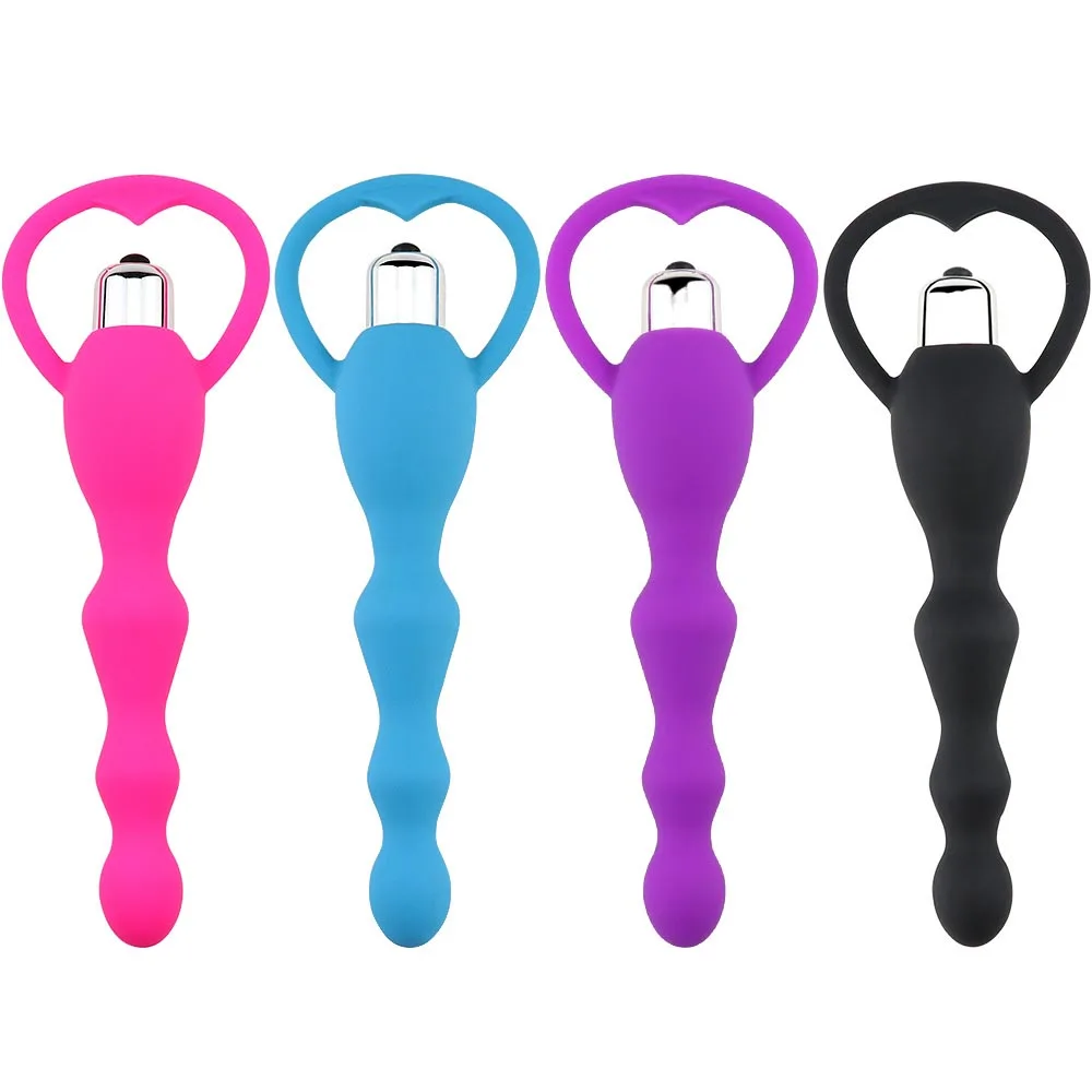 Vibrating Anal Plug Prostate Massage Soft Anal Beads Vibrator Sex Toys For Couples Butt Plug Silicone Adult Products thumbnail 2