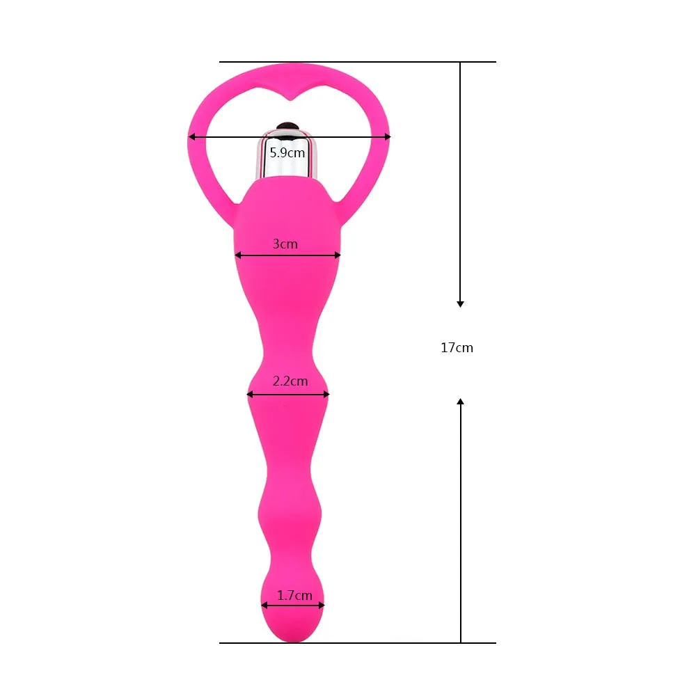 Vibrating Anal Plug Prostate Massage Soft Anal Beads Vibrator Sex Toys For Couples Butt Plug Silicone Adult Products thumbnail 5