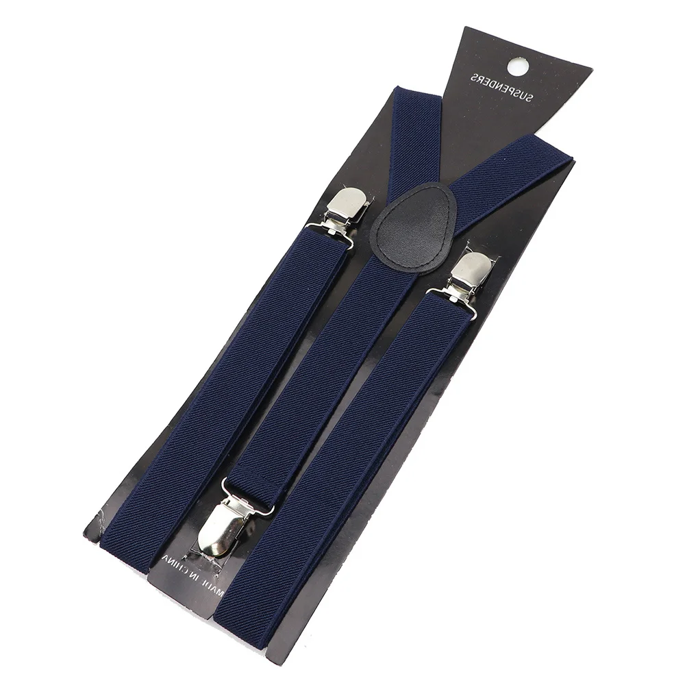 Solid Color Unisex Suspenders Clip-on Buckle Men Straps Adjustable Elastic Y-Back Braces For Wedding Suit Skirt Accessories Gift thumbnail 3