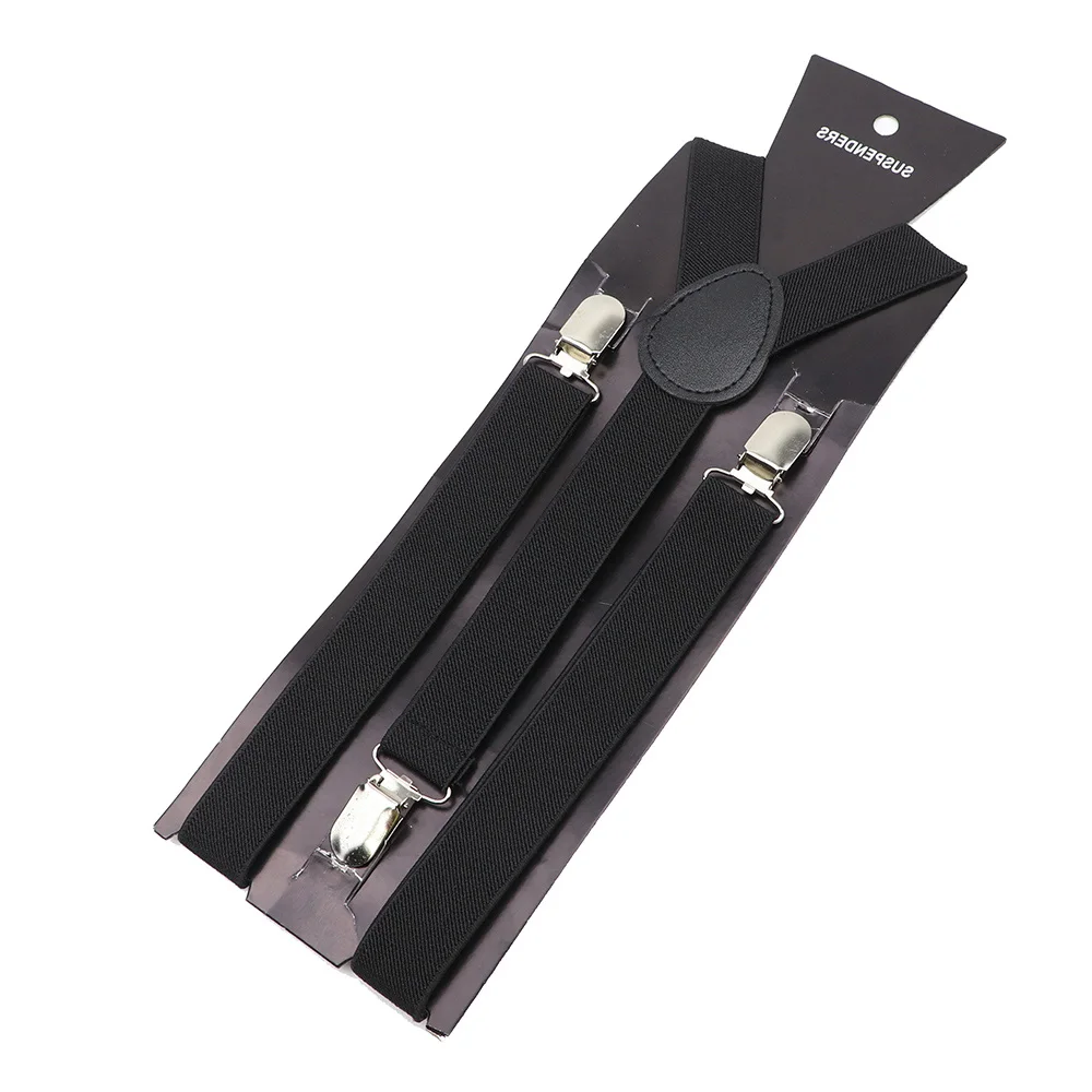 Solid Color Unisex Suspenders Clip-on Buckle Men Straps Adjustable Elastic Y-Back Braces For Wedding Suit Skirt Accessories Gift thumbnail 4