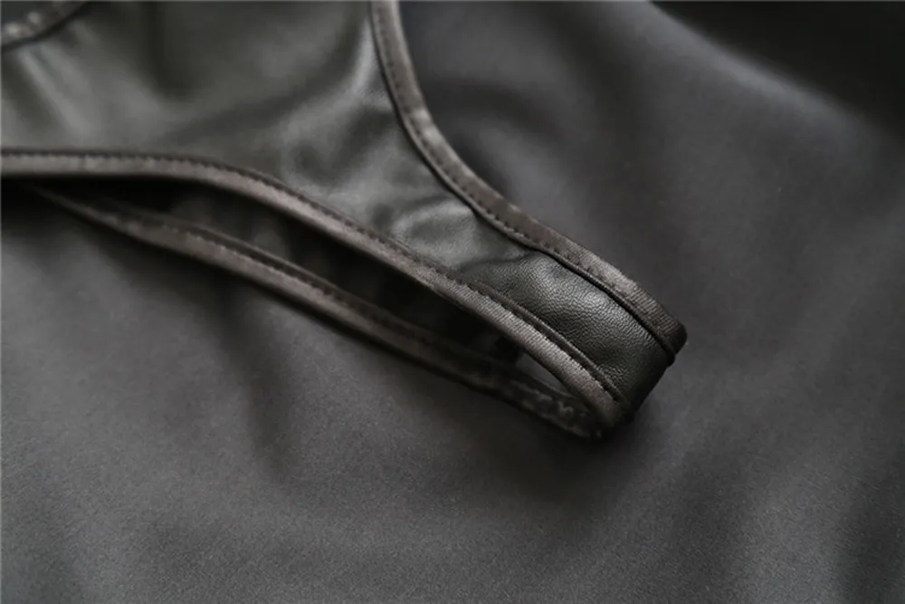 BDSM Restraint Ass Porn Mini Skirt Sexy Lingerie Whip Paddle PU Leather G-String Panties Dress  Erotic Sexy Costume Women thumbnail 5
