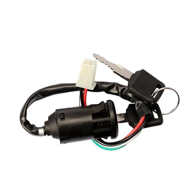 Universal Motorbike Motorcycle Ignition Switch +2 Keys for Honda Kawasaki ATV Moto Accessories Motorbike Start Switch Door Locks thumbnail 5