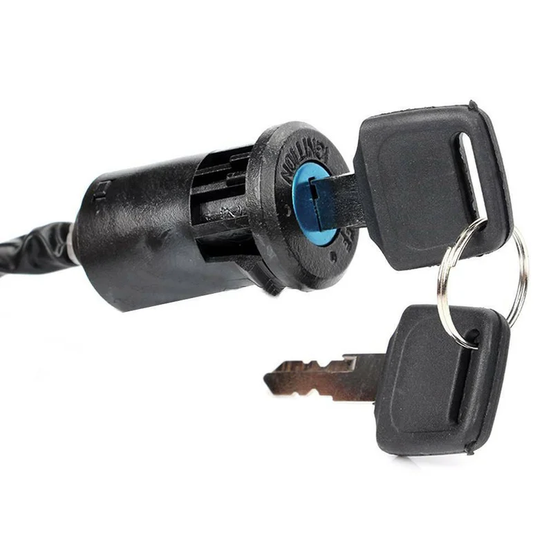 Universal Motorbike Motorcycle Ignition Switch +2 Keys for Honda Kawasaki ATV Moto Accessories Motorbike Start Switch Door Locks thumbnail 3