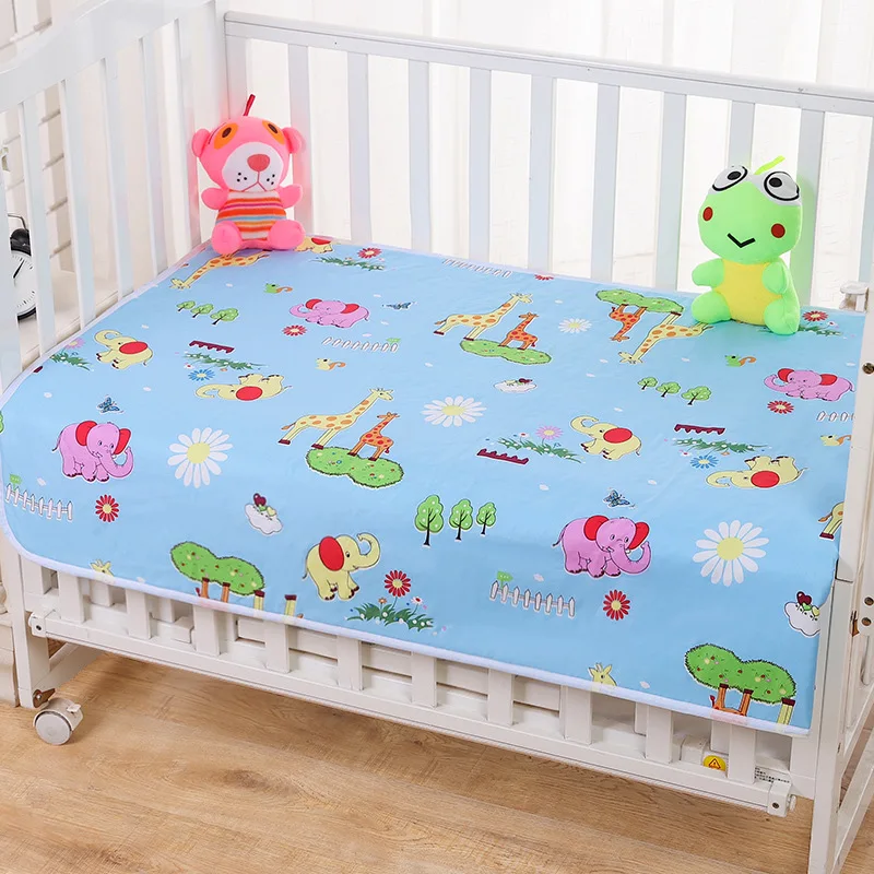 Baby Urine Changing Mat Waterproof Reusable Infant Change Diaper Pad Washable Newborn Bed Nappy Mattress Crib Sheet Cotton Mat thumbnail 4