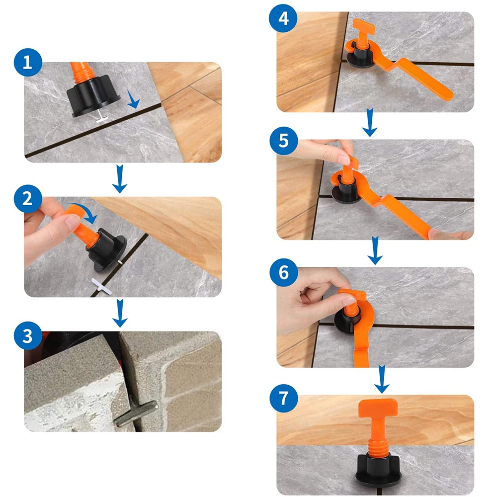126pcs Tile leveling system For Flooring Wall Tile Spacer Porcelain Tile Leveler Construction tools Locator Spacers Plier thumbnail 3