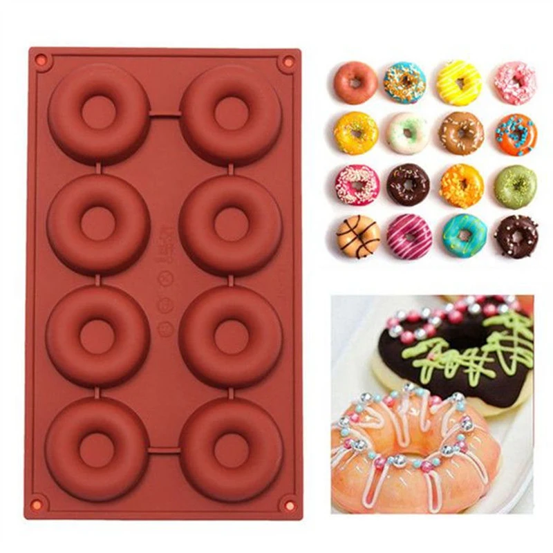 Silicone Donut Maker 3D DIY Baking Pastry Cookie Chocolate Round Mold Muffin Cake Mould Dessert Handmade Kitchen Cooking Tools thumbnail 3