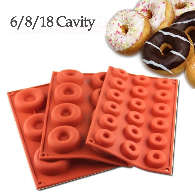 Silicone Donut Maker 3D DIY Baking Pastry Cookie Chocolate Round Mold Muffin Cake Mould Dessert Handmade Kitchen Cooking Tools thumbnail 2