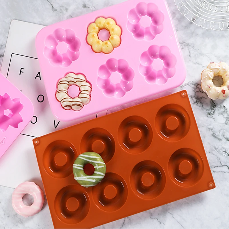 Silicone Donut Maker 3D DIY Baking Pastry Cookie Chocolate Round Mold Muffin Cake Mould Dessert Handmade Kitchen Cooking Tools thumbnail 5