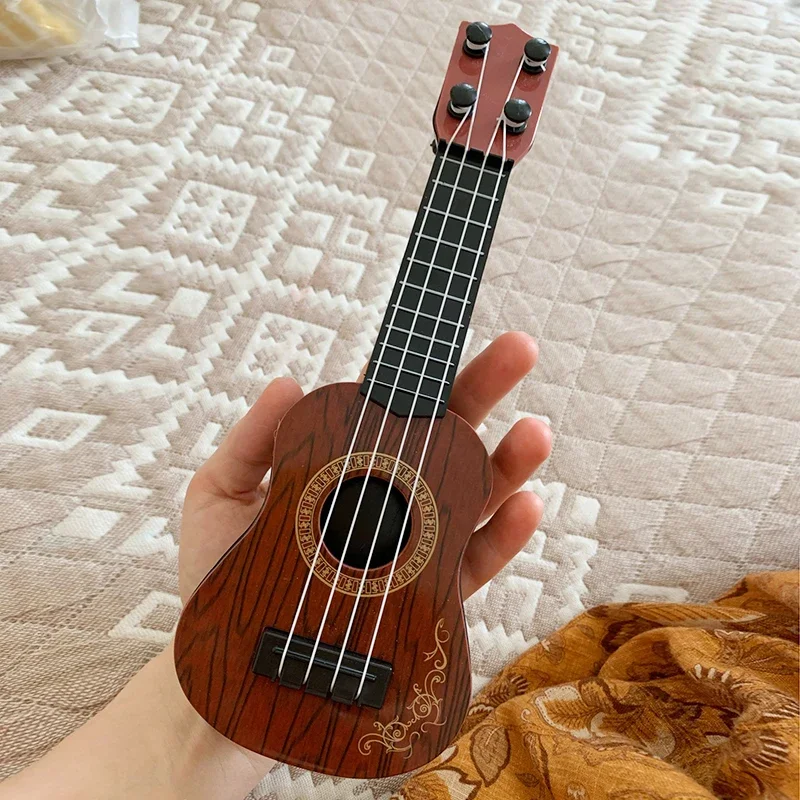 Mini Guitar 4 Strings Classical Ukulele Guitar Toy Musical Instruments for Kids Children Beginners Early Education Small Guitar thumbnail 2