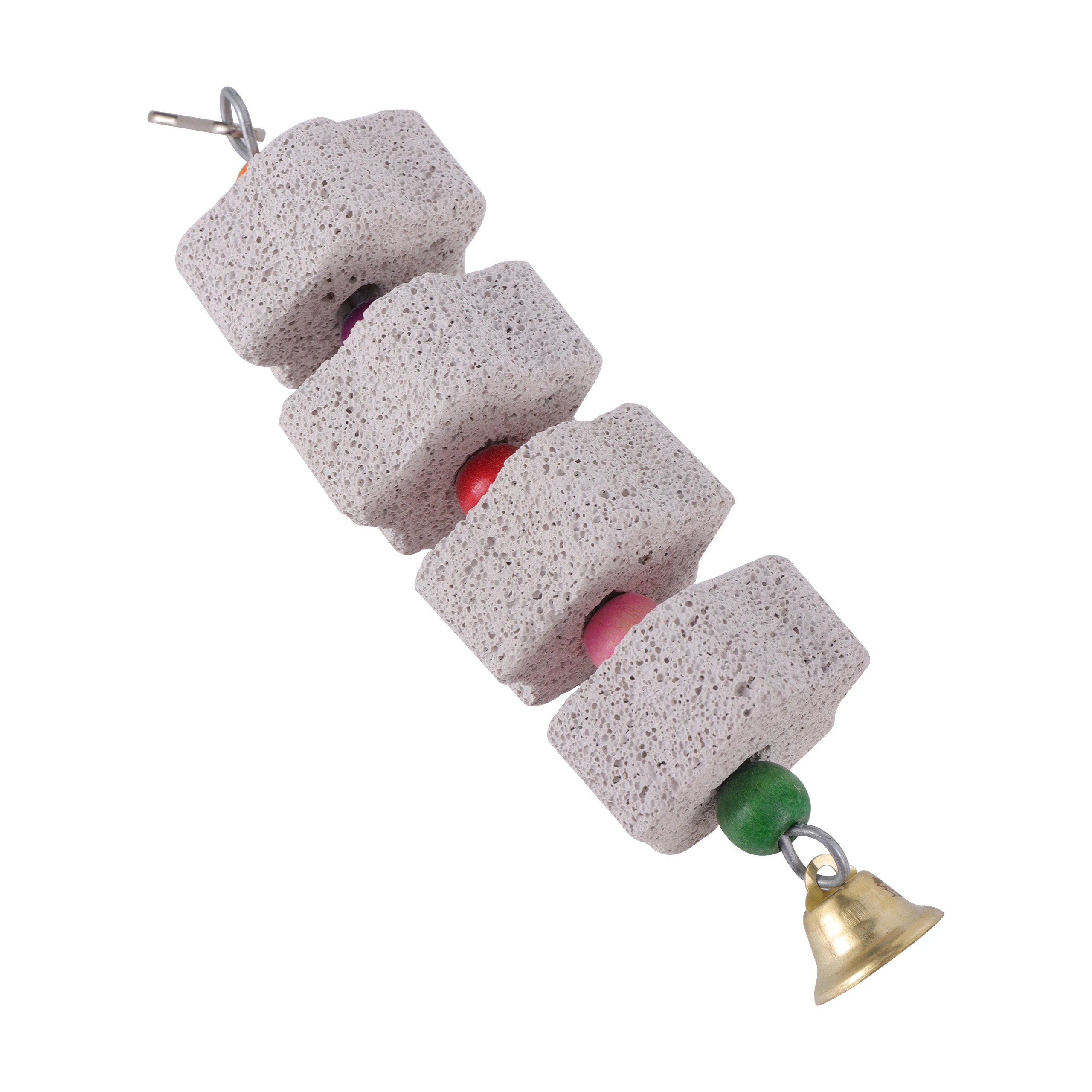 Stone Mineral for Ornament Parrot Pet Supplies Bird Cage Toy Grinding Stone Flower Shape Chew Bite Hang Style Parakeet Toy 1Pc thumbnail 4