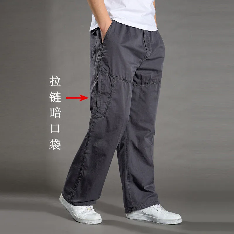 Men's Cargo Pants Cotton Black Work Pants Summer Casual Climbing Joggers Man Sweatpants Sports Spring Autumn Twill Trousers thumbnail 3