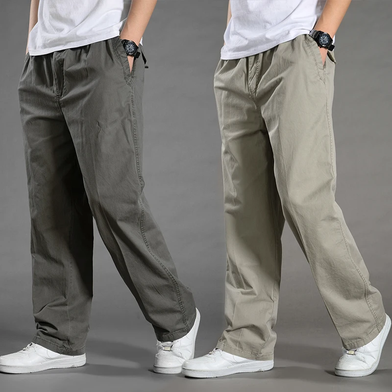 Men's Cargo Pants Cotton Black Work Pants Summer Casual Climbing Joggers Man Sweatpants Sports Spring Autumn Twill Trousers thumbnail 6