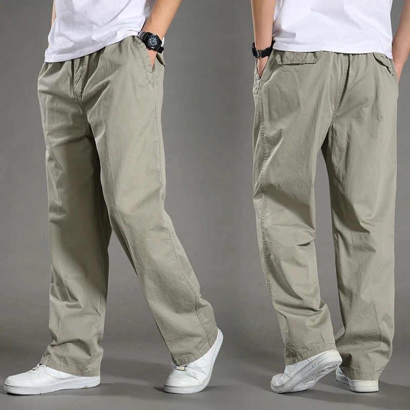 Men's Cargo Pants Cotton Black Work Pants Summer Casual Climbing Joggers Man Sweatpants Sports Spring Autumn Twill Trousers thumbnail 4