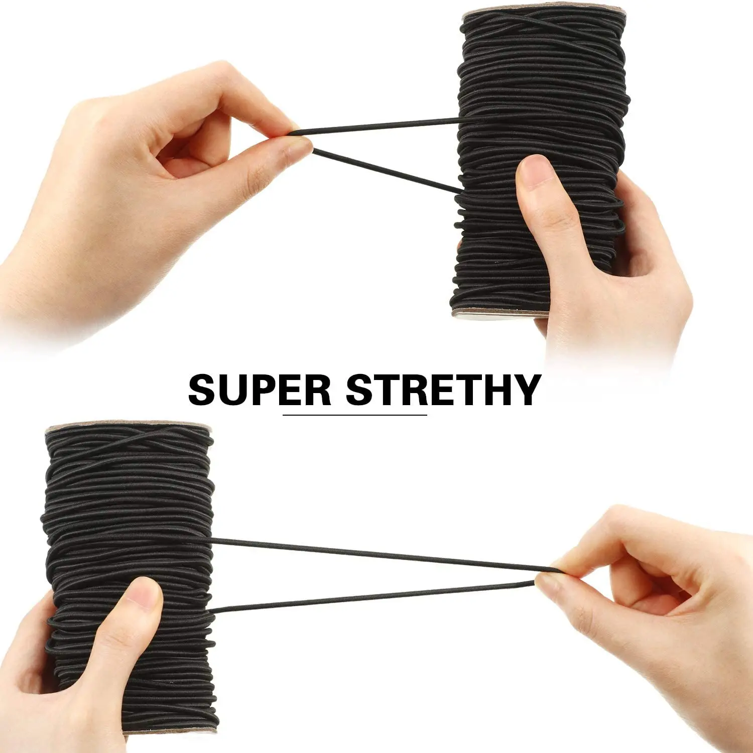 1/2/3/4/5MM Strong Elastic Rope White/black High-Quality Elastic Rope Rubber Band Sewing Garment Craft for DIY Sewing Accessorie thumbnail 2