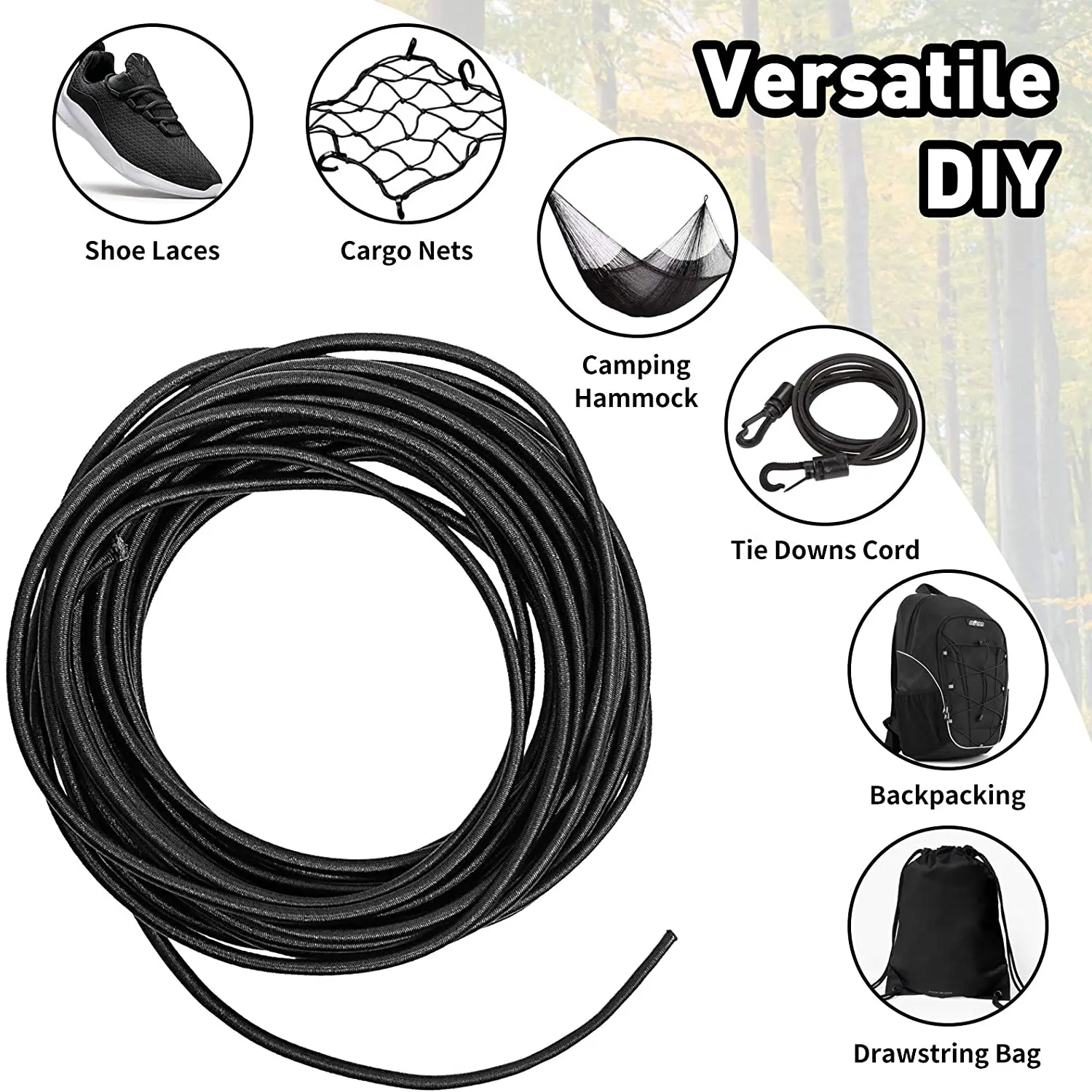 1/2/3/4/5MM Strong Elastic Rope White/black High-Quality Elastic Rope Rubber Band Sewing Garment Craft for DIY Sewing Accessorie thumbnail 5