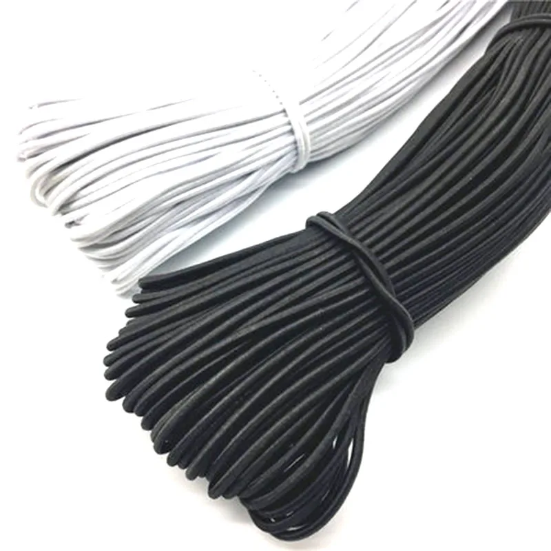 1/2/3/4/5MM Strong Elastic Rope White/black High-Quality Elastic Rope Rubber Band Sewing Garment Craft for DIY Sewing Accessorie thumbnail 3