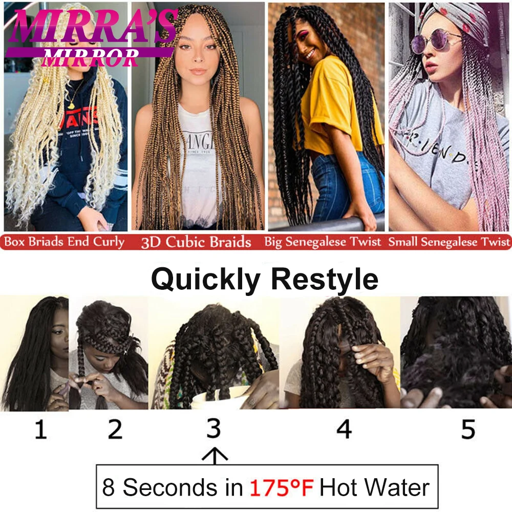 Braiding Hair Pre-stretched 26 Inch Hair Extensions for Afro Crochet Braids Synthetic Hair DIY Purple Pink Peach Red Jumbo Braid thumbnail 4