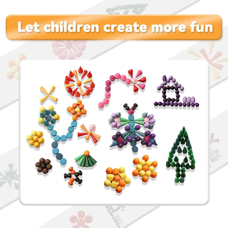 Creative Loose Parts Toys Baby Wooden Constructor Set Montessori Toys for Children Nordic Sensory Toy Waldorf Baby Gifts thumbnail 3