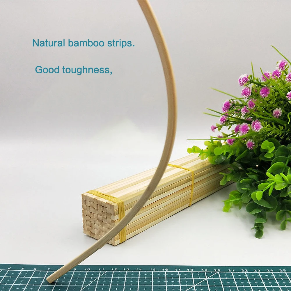 50PCS Multi-size Round Square Bamboo Sticks DIY Handcraft Making Modeling Materials Handmade building model materials 30cm long thumbnail 3