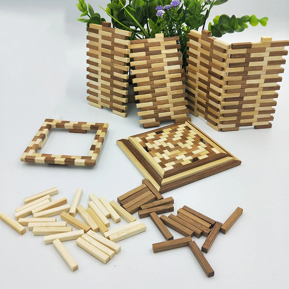 50PCS Multi-size Round Square Bamboo Sticks DIY Handcraft Making Modeling Materials Handmade building model materials 30cm long thumbnail 4