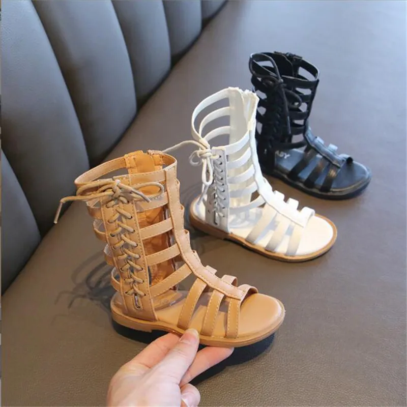 2022 Summer Fashion Roman Children Sandals High-top Kids Girls Gladiator Sandals Toddler Baby Sandals High Quality Baby Booties thumbnail 4