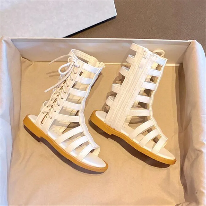 2022 Summer Fashion Roman Children Sandals High-top Kids Girls Gladiator Sandals Toddler Baby Sandals High Quality Baby Booties thumbnail 3