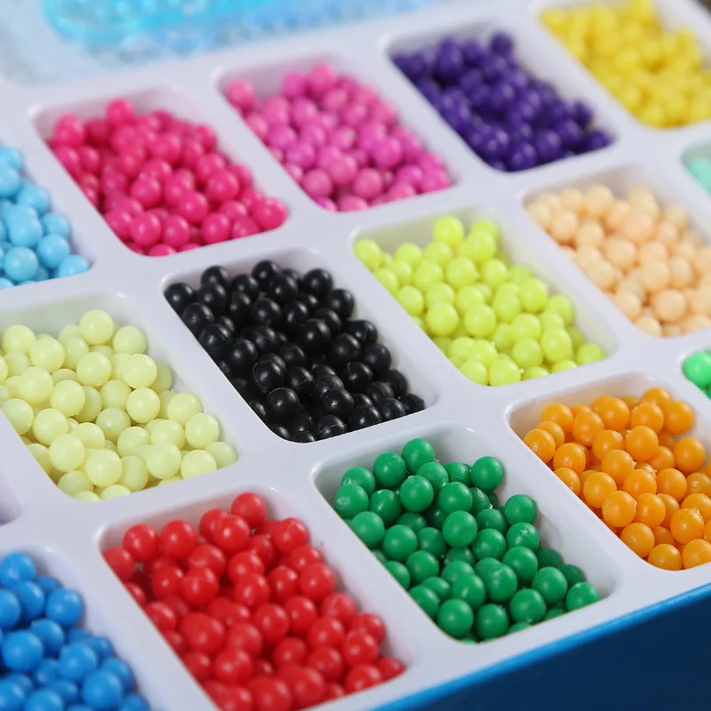 9600pcs Magic Water Sticky Beads Toys DIY Handmade Bead Toy Educational Puzzle Children Bead for Girls Boys Early Education Gift thumbnail 2