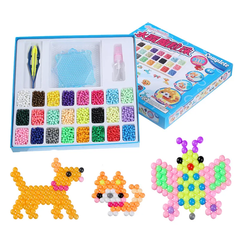 9600pcs Magic Water Sticky Beads Toys DIY Handmade Bead Toy Educational Puzzle Children Bead for Girls Boys Early Education Gift thumbnail 4