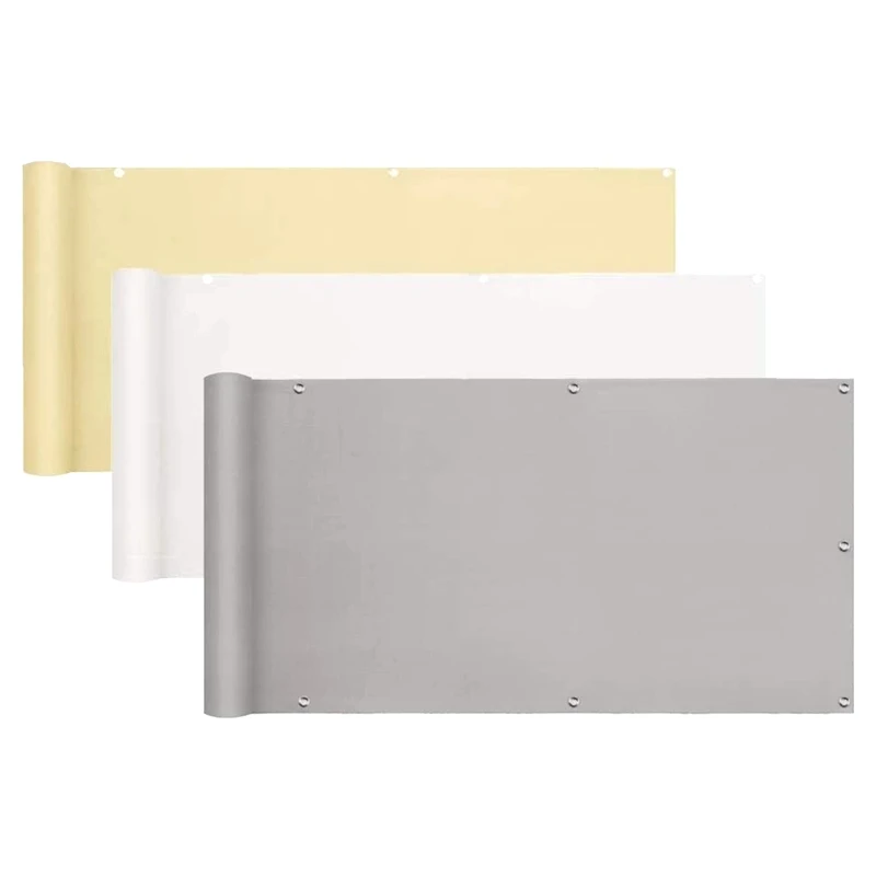 5 Colors 100% Polyester Waterproof Balcony Safety Privacy Screen Net Terrace Windproof Fencing Net Rainproof Sun Shading Sails thumbnail 3