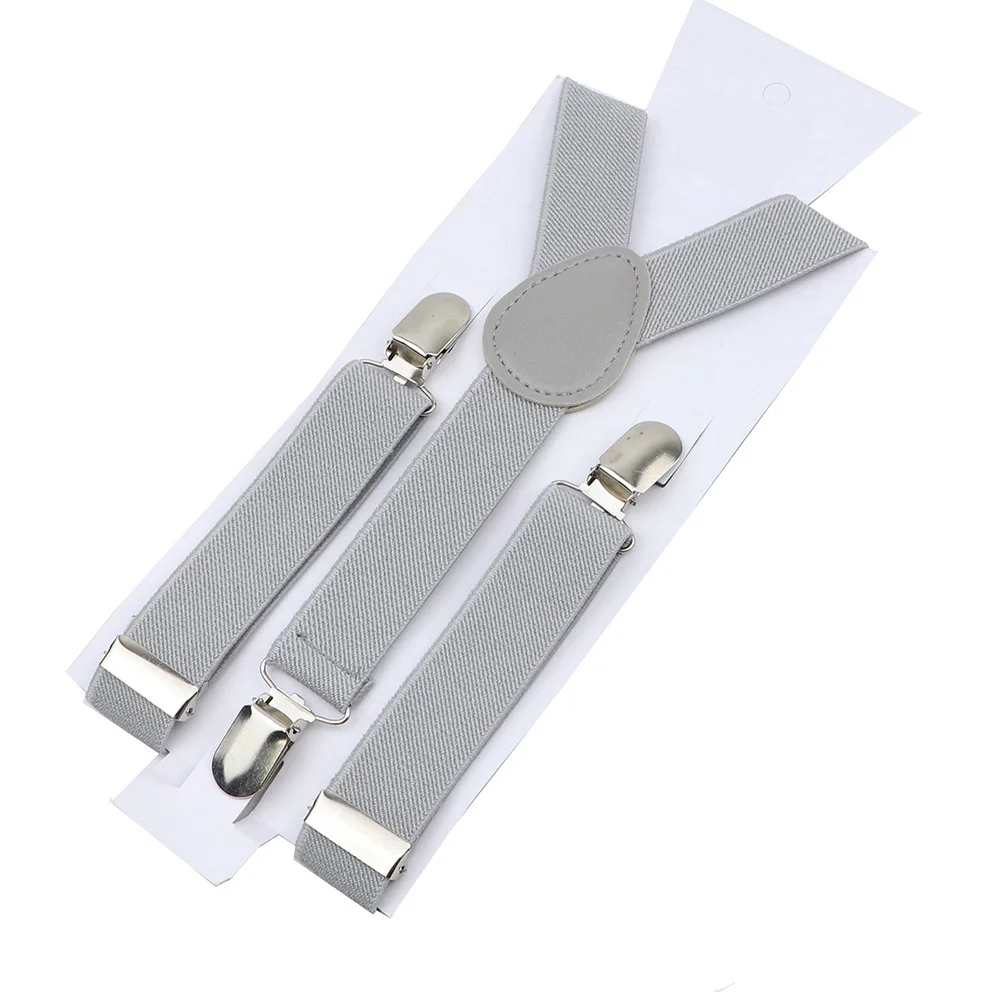Solid Color Kids Suspenders Clip-on Straps Adjustable Elastic Y-Back Brace Children Boy Girl Braces Baby Wedding Tie Accessories thumbnail 4