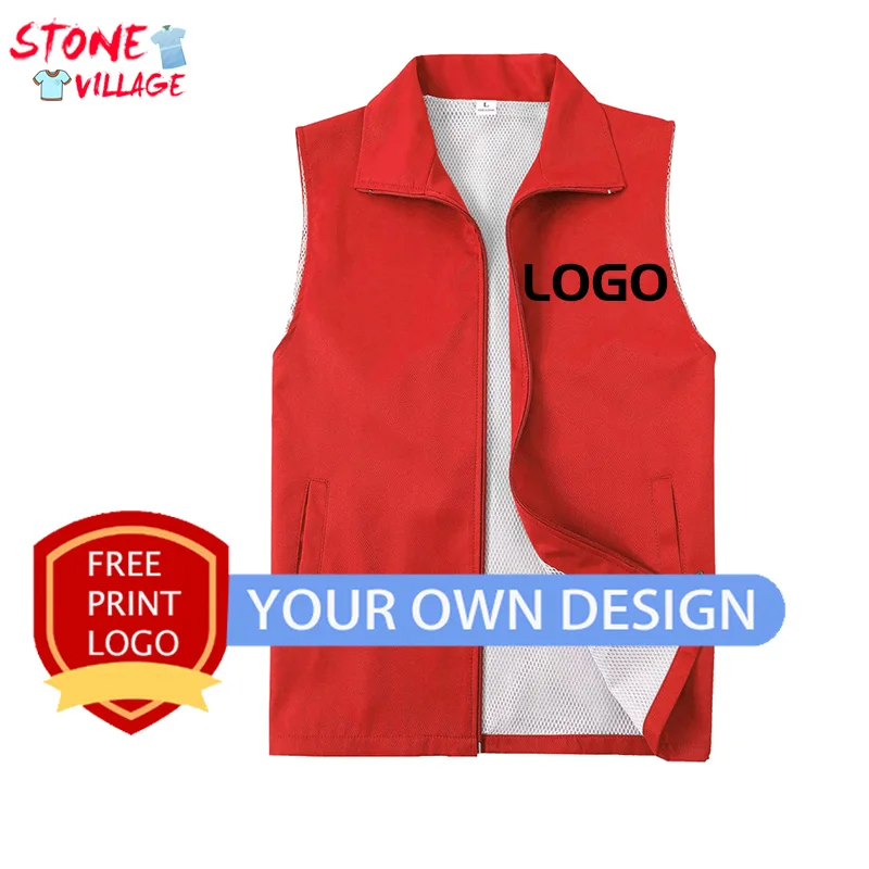 Autumn New Style Solid Color Fashion Vest Custom Clothing Comfortable Breathable Vest Casual Sleeveless Jacket Cheap Printing thumbnail 2