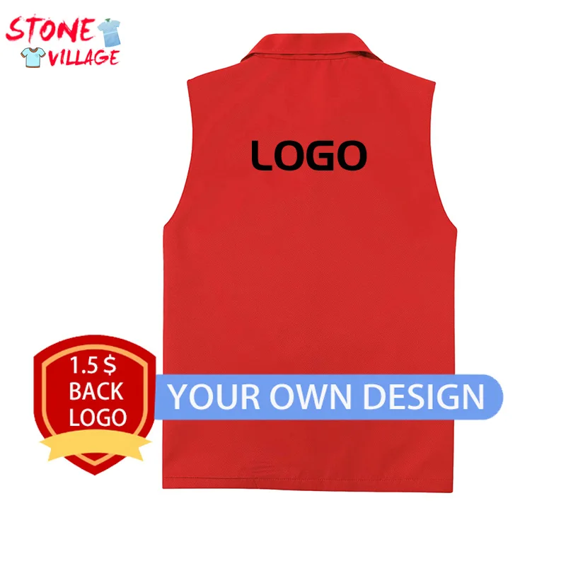 Autumn New Style Solid Color Fashion Vest Custom Clothing Comfortable Breathable Vest Casual Sleeveless Jacket Cheap Printing thumbnail 3