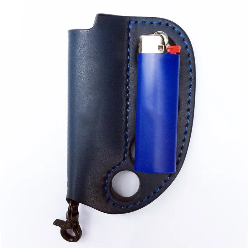 Outdoor Camping Self-defense Lighter Storage Leather Case, Portable Multi-purpose Fighting Keychain thumbnail 5