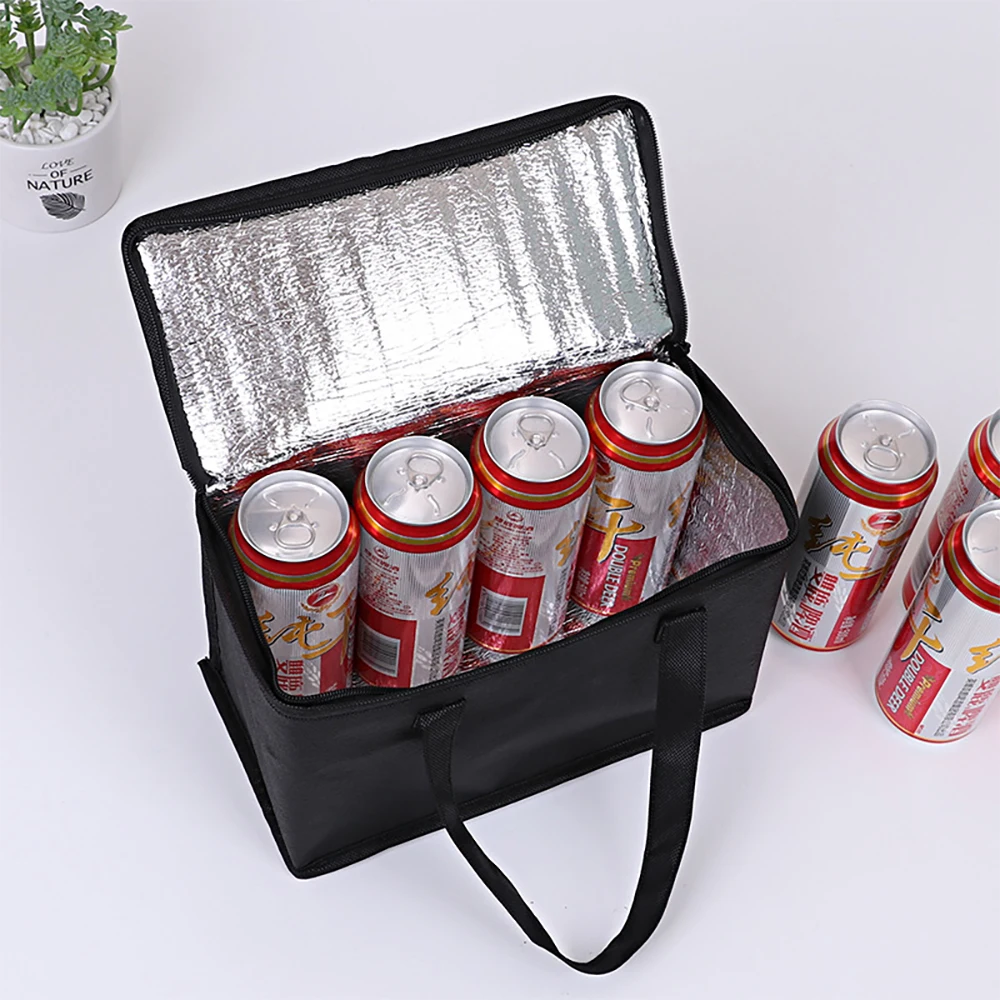 Portable Lunch Cooler Bag Folding Insulation Picnic Ice Pack Food Thermal Bag Drink Carrier Insulated Bags Food Delivery Bag thumbnail 4