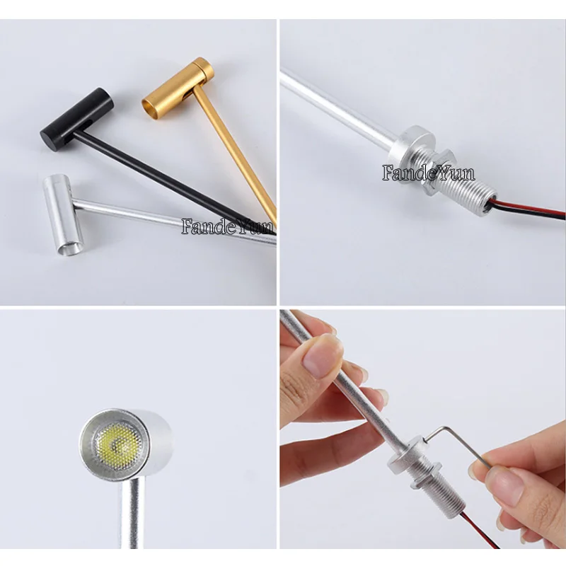 Dimmable LED Spotlight Jewelry Display Lamp 20/30/35CM Post Lamp Phone Store Showcase Desktop Lights Rotatable 220V Upright lamp thumbnail 5