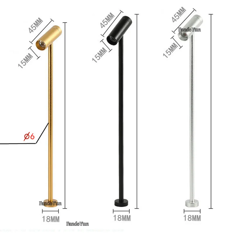 Dimmable LED Spotlight Jewelry Display Lamp 20/30/35CM Post Lamp Phone Store Showcase Desktop Lights Rotatable 220V Upright lamp thumbnail 3