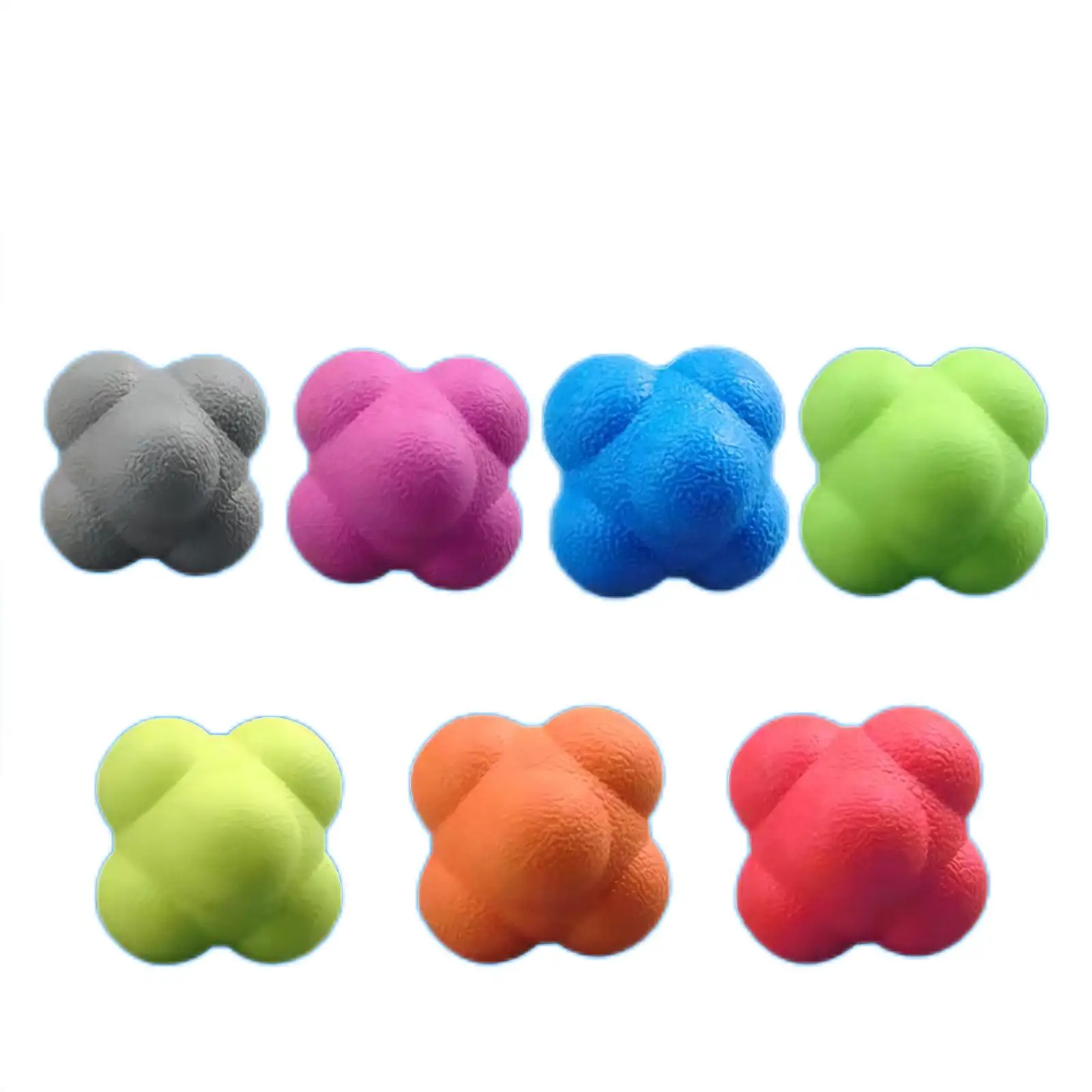 Hexagonal Reaction Ball Speed Agility Training Silicone Ball Coordination Reflex Sports Fitness Training Ball for Child Adult thumbnail 2
