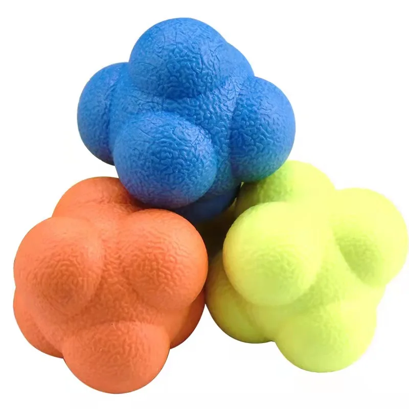 Hexagonal Reaction Ball Speed Agility Training Silicone Ball Coordination Reflex Sports Fitness Training Ball for Child Adult thumbnail 6