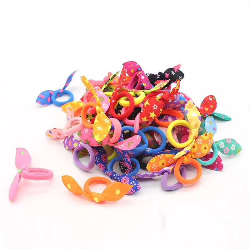 20/50Pcs/Set Girls Colorful Nylon Small Elastic Hair Bands Kids Cute Bow Hair Bands Ponytail Holder Headband Hair Accessories thumbnail 3