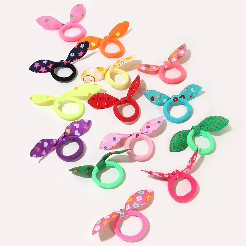 20/50Pcs/Set Girls Colorful Nylon Small Elastic Hair Bands Kids Cute Bow Hair Bands Ponytail Holder Headband Hair Accessories thumbnail 2