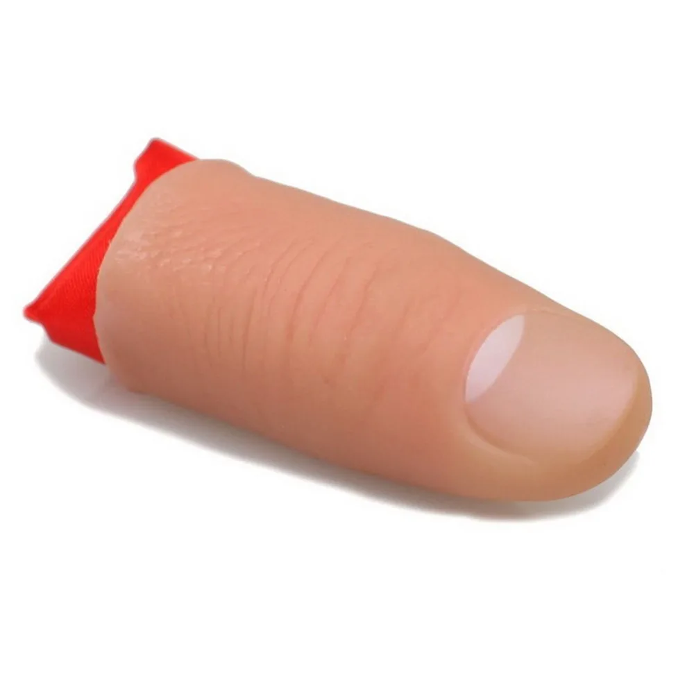 Fashion Finger Magic Tricks phantasy Props Close Up Vanish Appearing Plastic Finger Thumb Tip Red Silk Clothing thumbnail 2