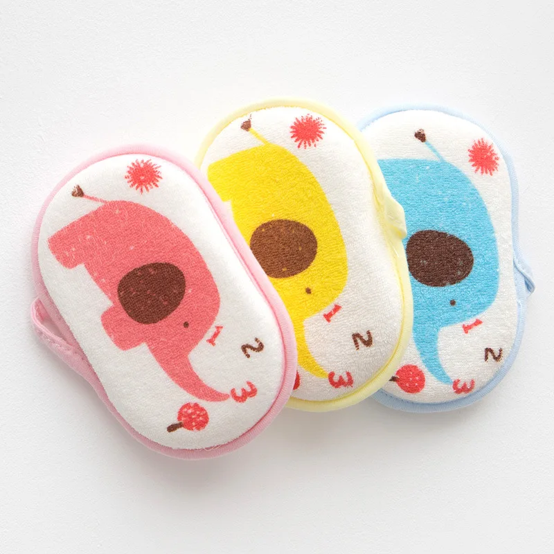 Cute Cartoon Baby Brushes Super Soft Sponge Brushes for Kids Children Newborns Baby Cleaning Towel Brush Bath Shower Products thumbnail 2