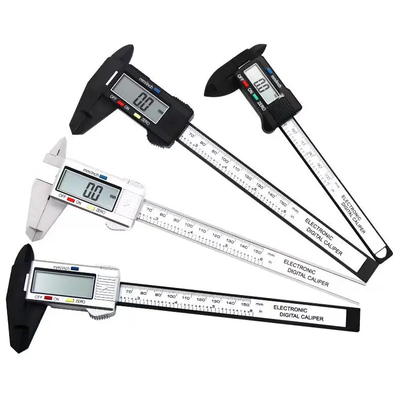 150mm 100mm Electronic Digital Caliper Carbon Fiber Dial Vernier Caliper Gauge Micrometer Measuring Tool Digital Ruler thumbnail 5