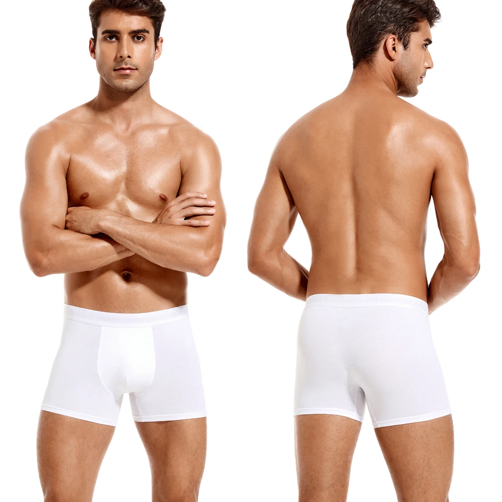 6Pcs White Boxers Man Sexy Underpants Brands Underwear Mens Boxershorts Cotton Men's Panties Male Boxer Shorts Set thumbnail 2